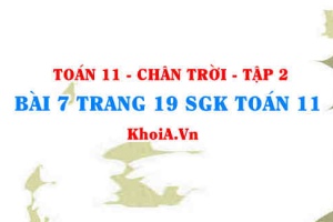 Bài 7 trang 19 Toán 11 Tập 2 Chân trời sáng tạo
